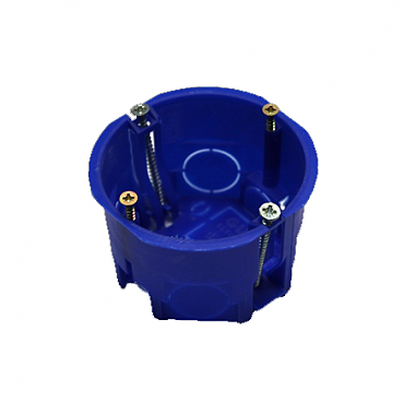 Підрозетник гіпс (синій) d68 мм з підводним човном. лапками (100) КОВА (00000105127)