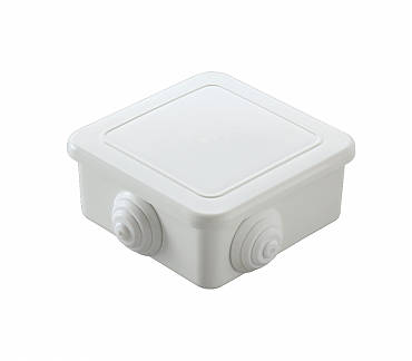 Коробка розпаювальна зовнішня квадратна з кришкою білий Makel (12 шт.) (00000013209)