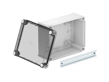 Коробка розподільча Т-серії без кабельних вводів з прозорою кришкою, 240х190х95, ІР66, ультрафіолето (00000098919)